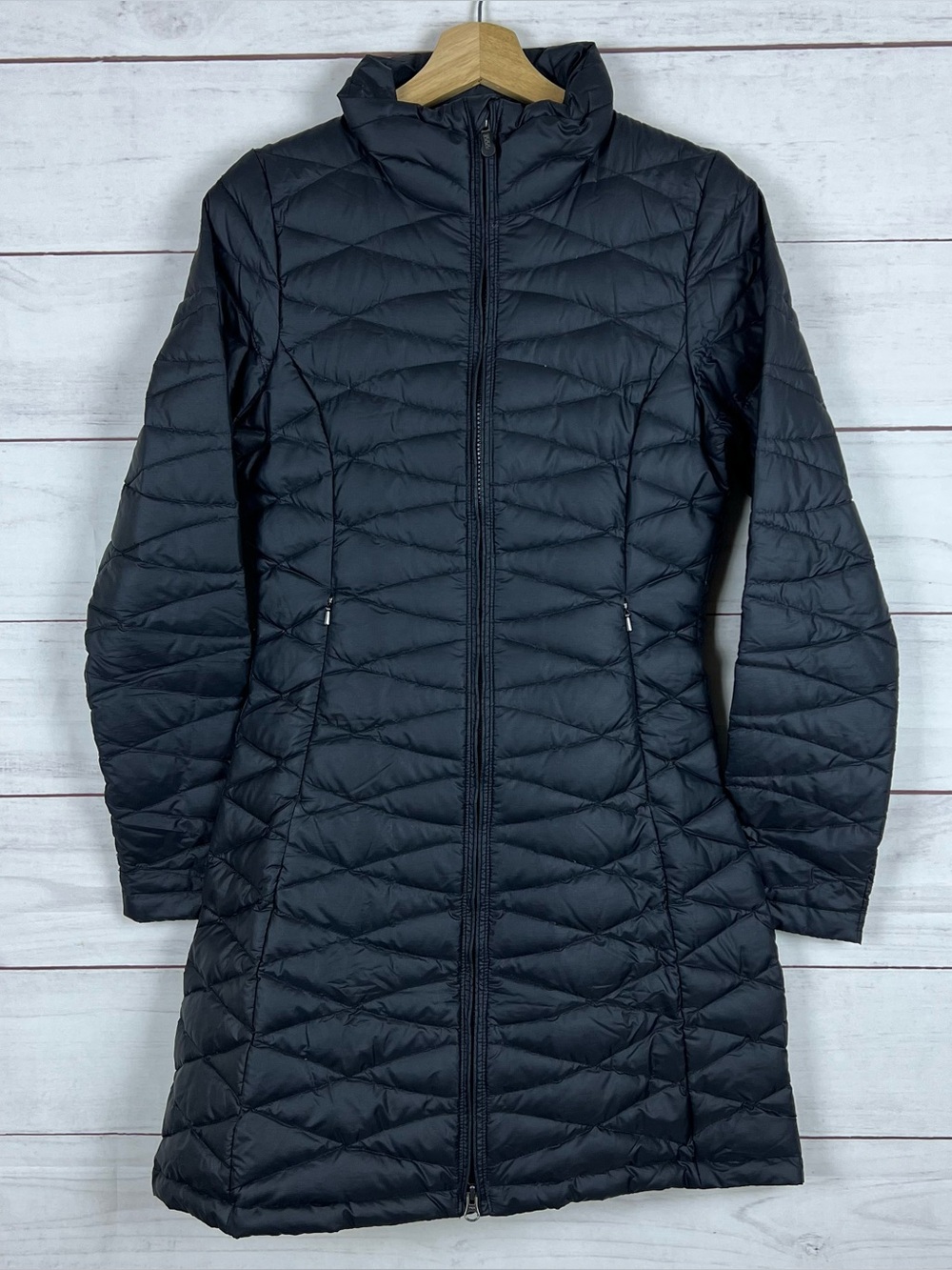 Patagonia Jacket Womens Sz XS Black Ultralight Fiona Down Parka Full Zip Puffer